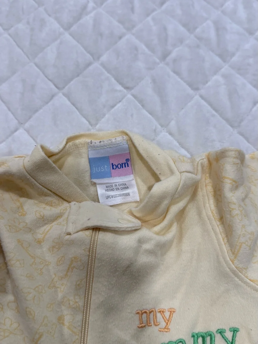 Yellow Giraffe Footed One-Piece for Baby — 